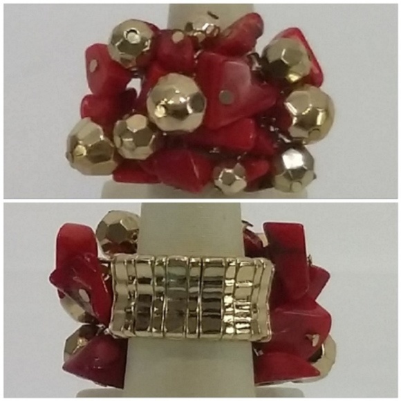 Multi Colored Stone & Bead Ring. - Picture 5 of 8